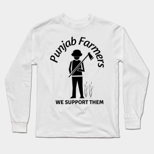 pujab Farmers we support them Long Sleeve T-Shirt